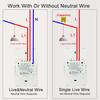 Tuya WiFi Smart Light Switch 1/2/3 Gang Touch Switch Without Neutral Line US Standard Smart Life APP Control Work Alexa Google H