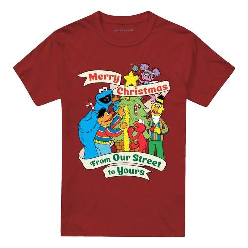 Sesame Street Unisex Adult Vintage Christmas T-Shirt
