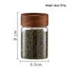 ZISIZ Glass Storage Jar with Acacia Wood Lid