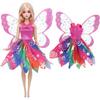 Fashion Doll Dress with Wing Fairy Tale Mini Gown Pink Clothes for Barbie Doll 11.5'' Kids Toy Accessories