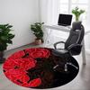 1pc Roses Pattern Chair Carpet for Office, Round Non Slip Durable Large Size Office Carpet, Suitable for Office