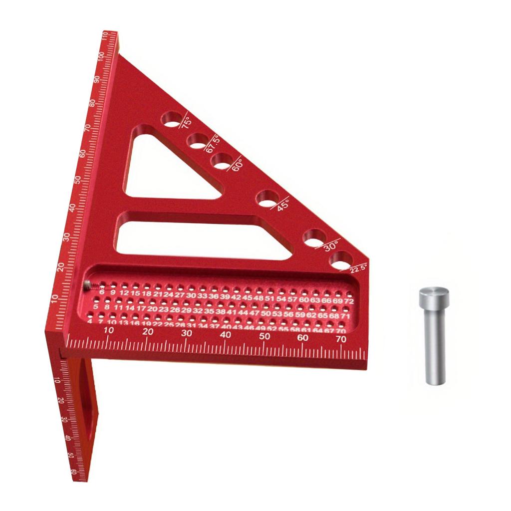 Aluminum Woodworking Square Multipurpose Measuring Ruler High Precisions Tool with Clear Scale for DIY & Professional Use