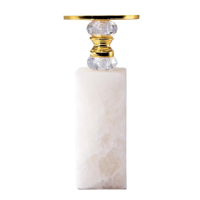 Marble Candle Holder Metallic Gold Candlestick Desktop Accessories Candelabrum Candle Stick Holder Wedding Decorations