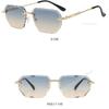 Rimless Luxury Sunglasses Diamond Cut Sun Shades For Man And Women Designer Brand Glasses Uv400 Frameless Eyewear  Trend