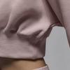 Jordan Flight Fleece Loose Fit Short Sweatshirt Women tops Oxford-Pink FV7153-601