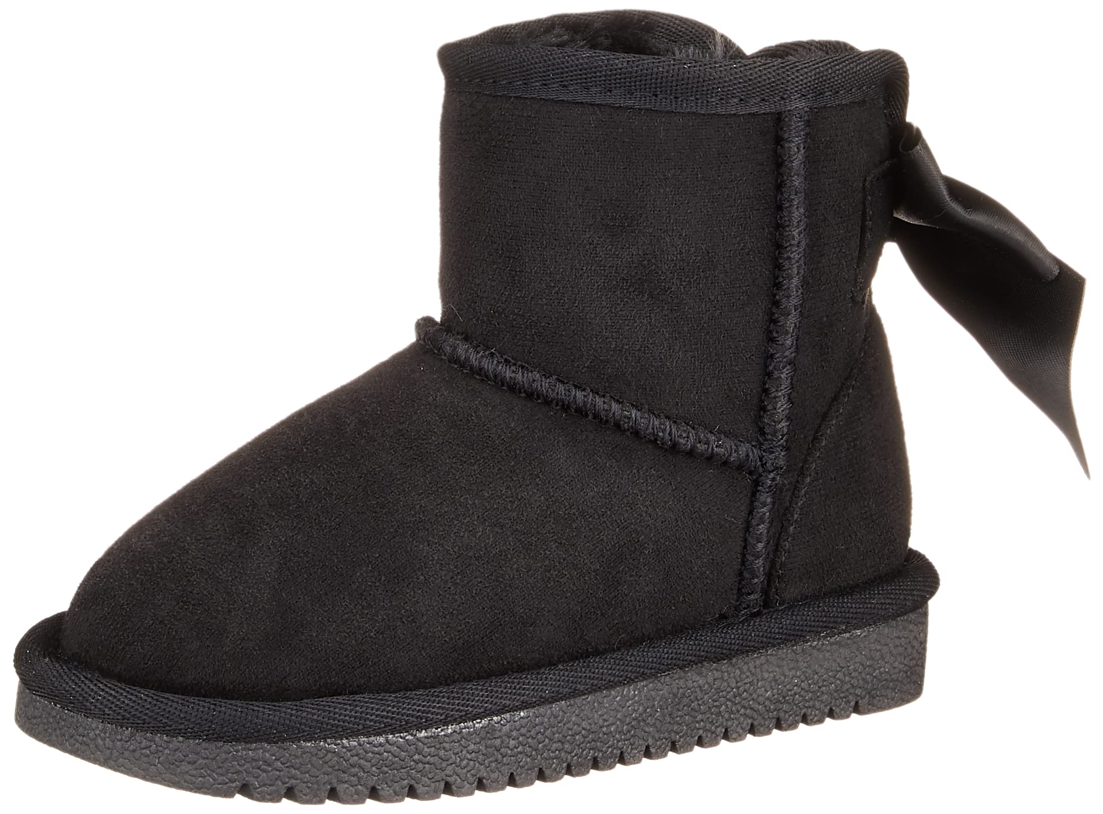 

Oriental Traffic Размеры из овчины для теплого меха и ленты Удобные и легко ходить Размер Детские ботинки, 15-20см, Для девочек, Деталь, Короткие, в, Черный, чёрный