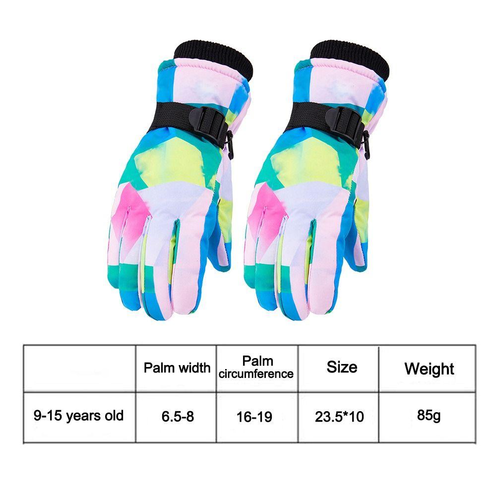 Warm Children Ski Gloves Waterproof Kids Winter Mittens Cute Snow Gloves  Snow Snowboard