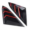 Window Side Louvers Vent Black &Red Accessories For Honda Civic Seden 2016-2021+