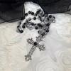 Gothic Cross Pendant Necklace With Alloy Chain For Men And Women