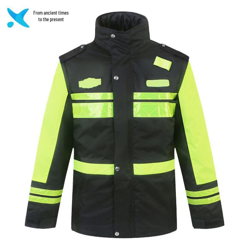 Reflective Waterproof Winter Padded Jacket with Detachable Sleeves