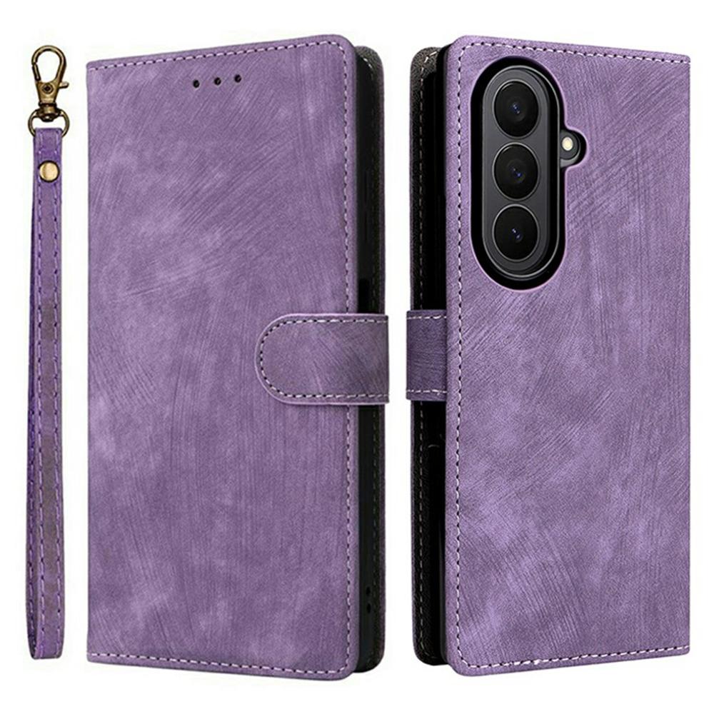 For Samsung Galaxy Z Fold7 5G Case Wallet RFID Blocking PU Leather Phone Cover Stand with Strap