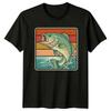Vintage Bass Retro Sunset T Shirt Bar Fishing Birthday Gift FR You And Him Vintage Versatile Man