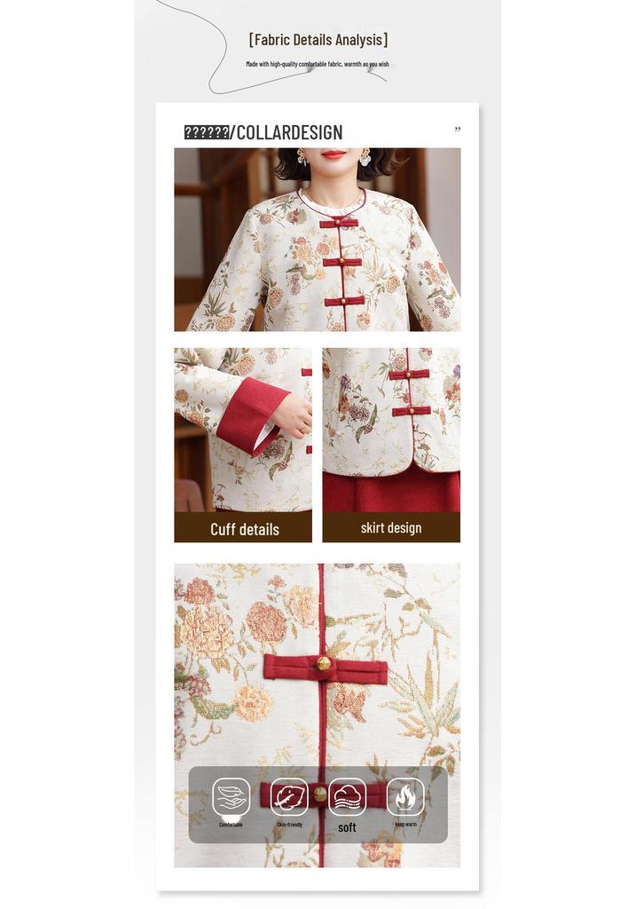 2026 Elegant Tang Suit: Chinese Embroidered Spring & Autumn Outerwear for Middle-Aged and Elderly Women