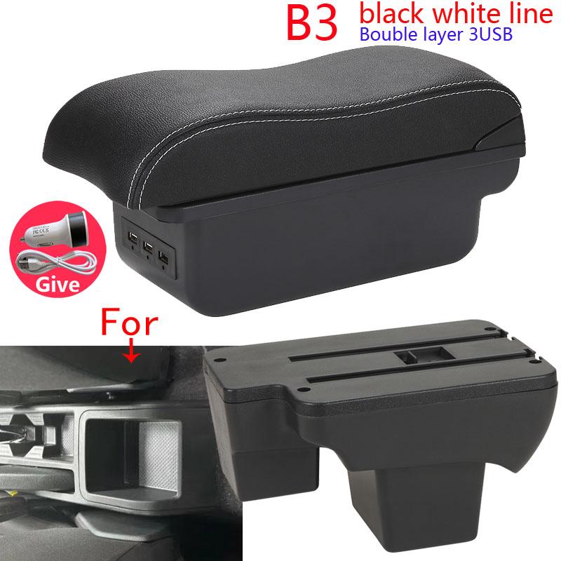 Armrest For Volkswagen POLO Car Armrest Box For VW Polo 2020-2025 Curved Surface Storage Box Car Accessories Leather Dedicated