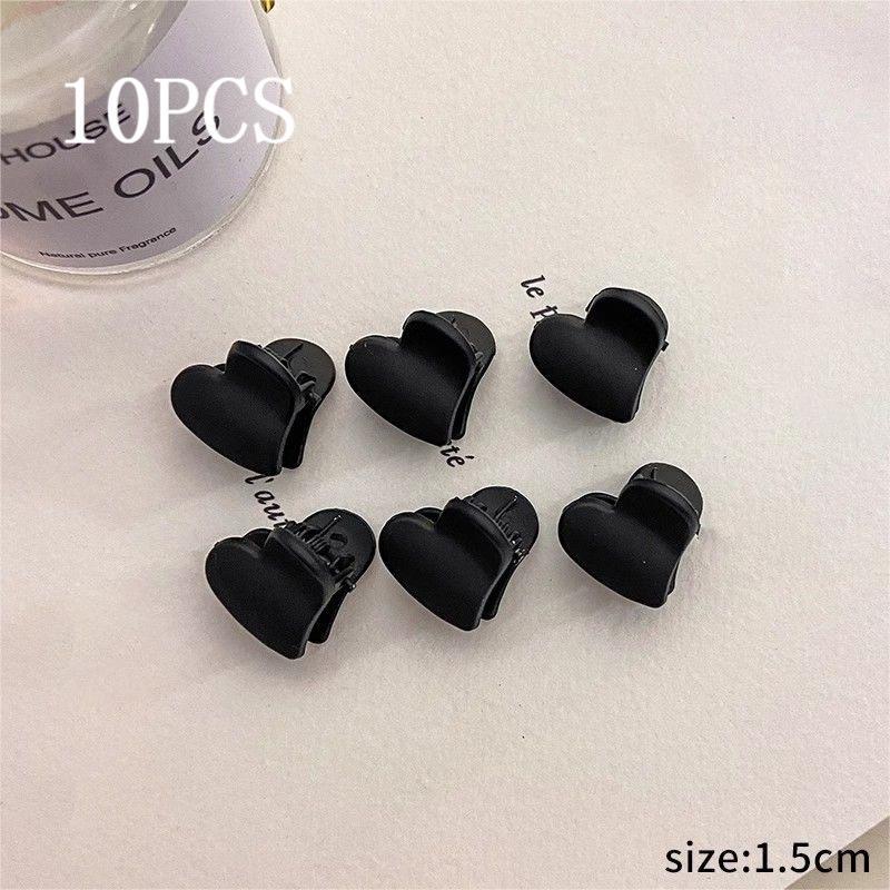 10Pcs Korean Style Fashion Mini Side Bangs Clip Seamless Small Hair Claws Frosted Princess Love Flower Rabbit Braided Hair Clip