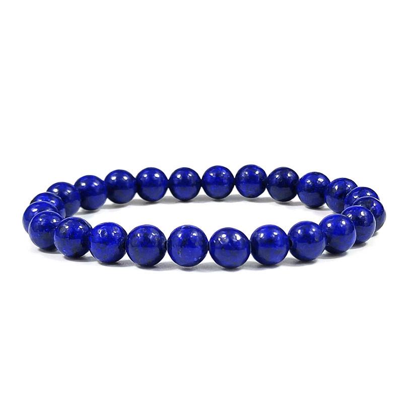 8mm Unisex Elastic Bracelet with Tiger Eye & Volcanic Stone