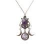 Vintage Creative Personality Triple Moon Goddess Necklace