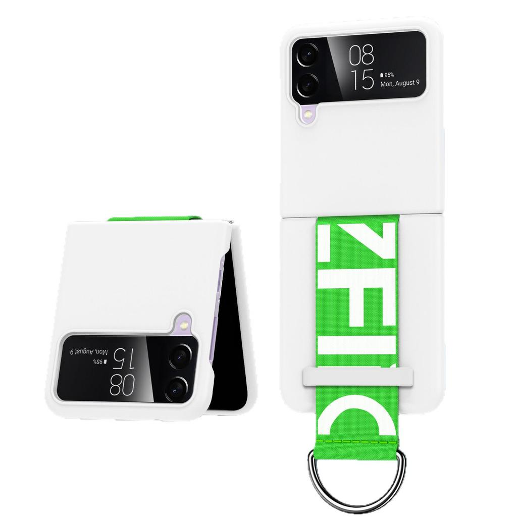 Samsung Zflip7/Huawei P50 Pocket Folding Phone Case with Letter Wrist Strap and Stand.