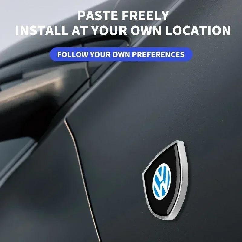 1PCS 3D Metal Car Emblem Rear Trunk Side Window Body Sticker For Volkswagen VW Golf 4 7 MK3 4 7 Touran Polo Passat Accessories