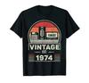 Classic Vintage Born in 1974 Retro 70s Style Birthday Year Tshirt Men Women Unisex T Shirt Streetwear Comfort Summer Cotton Tee
