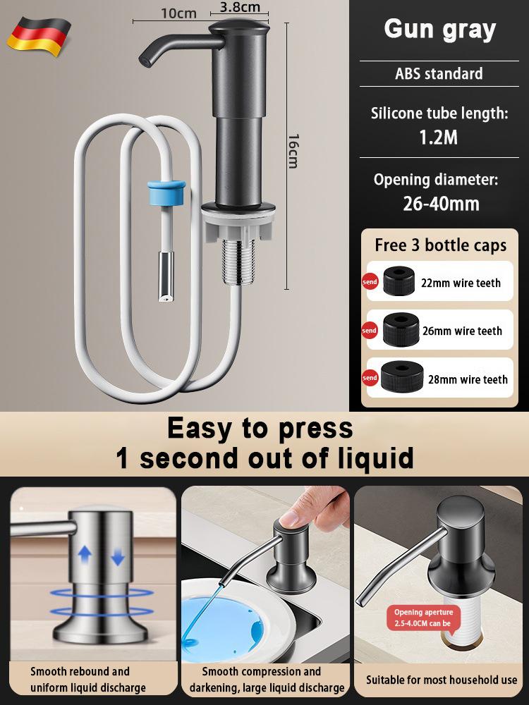 Sink Soap Dispenser Built-in Design Liquid Bottle. Soap Hydraulic Dispenser For Kitchen Kitchen Sink Soap Dispenser