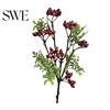Realistic Berry Branch Decor Artificial Faux Blueberry Spray with Leaves Fake Fruit Centerpiece Stem Vase Filler for Home Office Wedding Party Kitchen