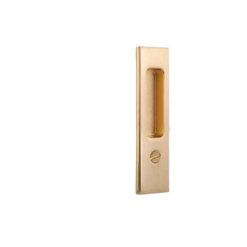 Concealed Sliding Door Lock Recessed Installation Metal Locking Mechanism for Indoor Outdoor Use Bathroom Balcony