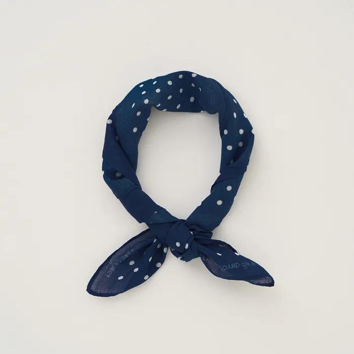 Leau dot bandana_deep blue