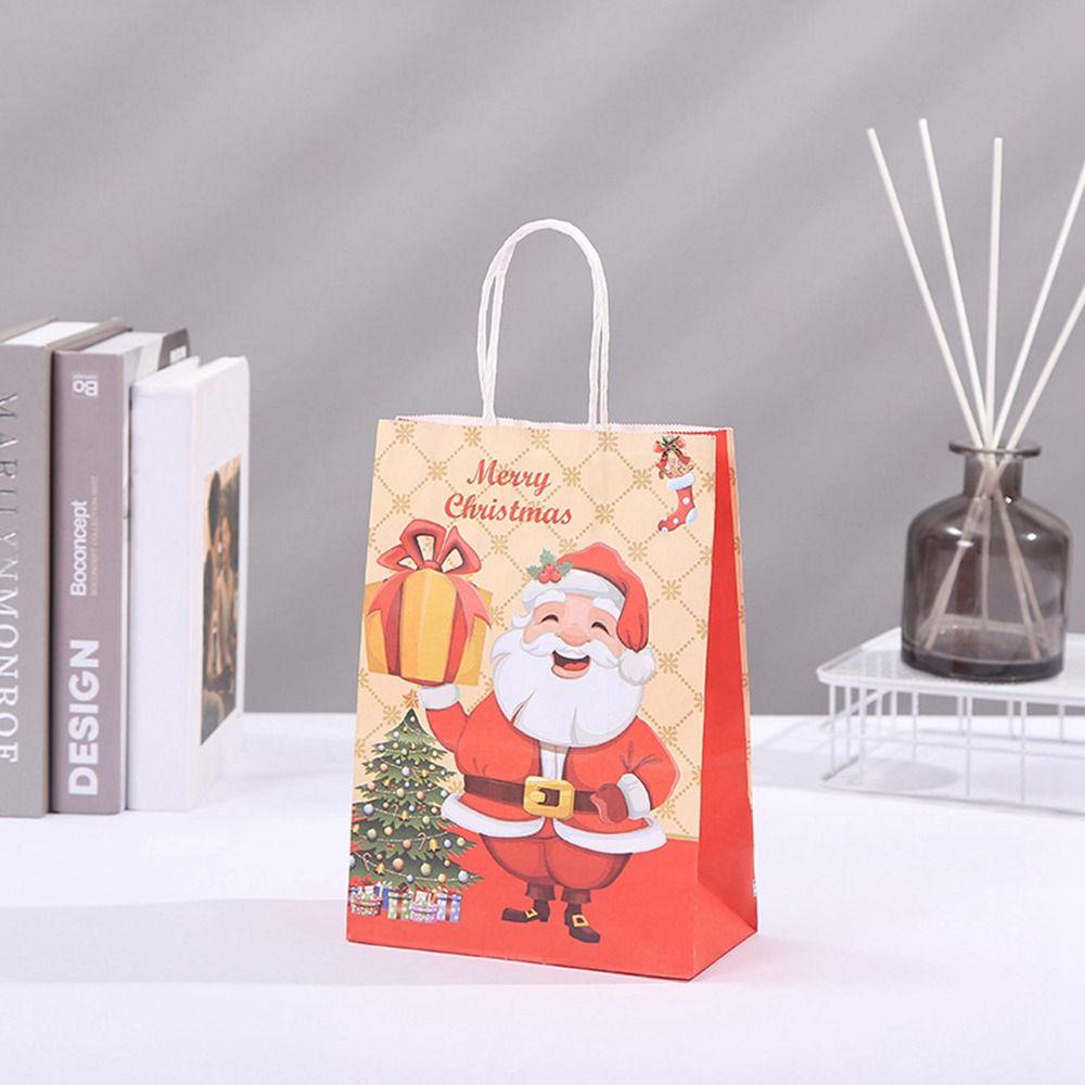 6pcs Snowflakes Gift Boxes DIY Candy Box New Christmas Paper Bag  Merry Christmas