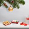 Yousheng Christmas Snack Trays Disposable Paper Food Boats for Party Platters Santa Santa Tree Designs Serving Tray Leak-Proof Food Holders