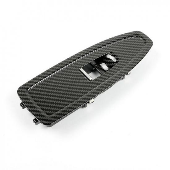 Luxury Carbon Fiber Style Car Door Switch Frame Trim For BMW 3 Series 2014 2015