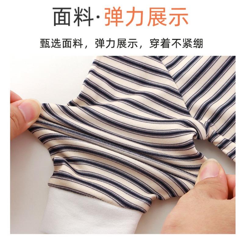 Long Sleeve Striped Round Neck Infant Baby One Piece Romper Crawling Jumpsuit