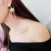 Women Girls Star Dangle Earring Hoop Long Tassel Eardrop Simple Elegant Geometric Ear Stud Jewelry Gift