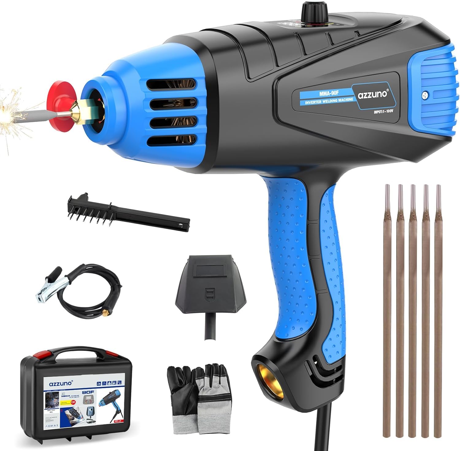 

AZZUNO Welding Machine 100V Arc Welding Machine 130A Handheld Welding Machine Inverter DC Home Welding Machine Great for DIY Furniture and