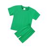 Kid Patriotic Outfit - Short Sleeve & Shorts 2-Piece Set For Girl