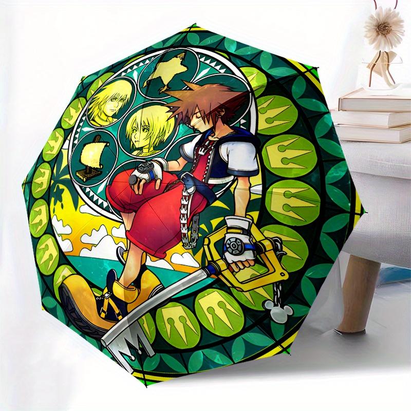 Stained Keyblade Art Print: Kingdom Hearts Fan ArtworkUmbrella, Portable 3-Fold Compact Umbrella for Men & Women Gift