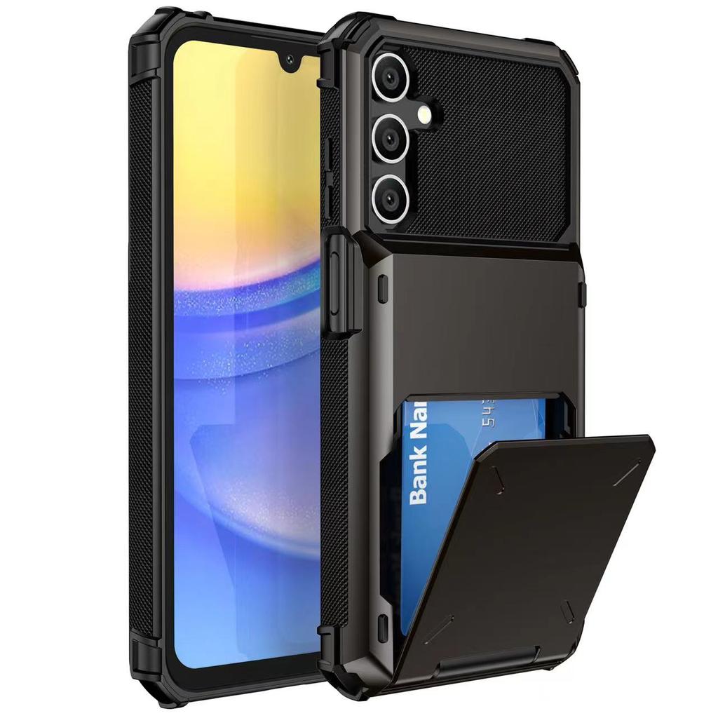 Чехол для Samsung Galaxy A56 5G PC+TPU Двухслойная Задняя Крышка для Телефона с Держателем для Карт