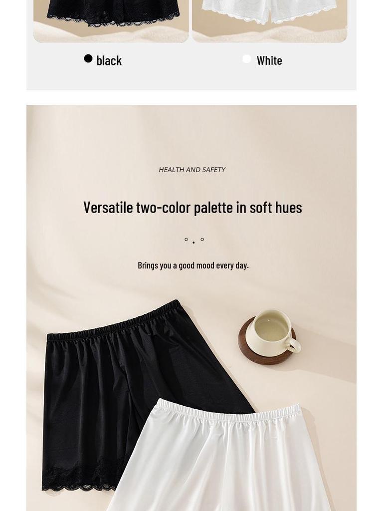 Women's Summer Ice Silk Lace Shorts - Anti-Exposure, Loose, Plus Size Pajamas, 2026 Collection