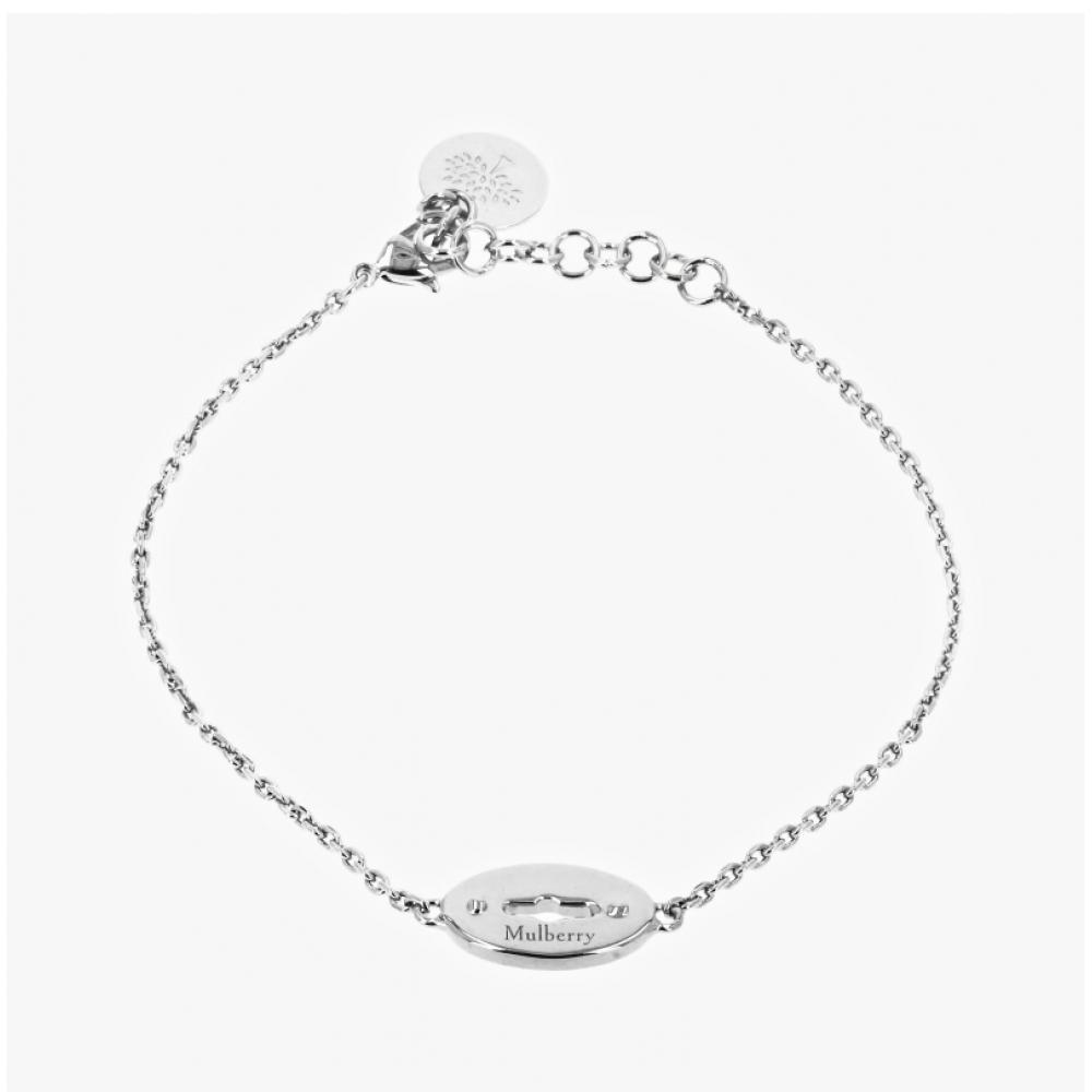 Mulberry Qb2397 000 D130 BaySwater PoStmen S Rock Medallion Silver Bracelet