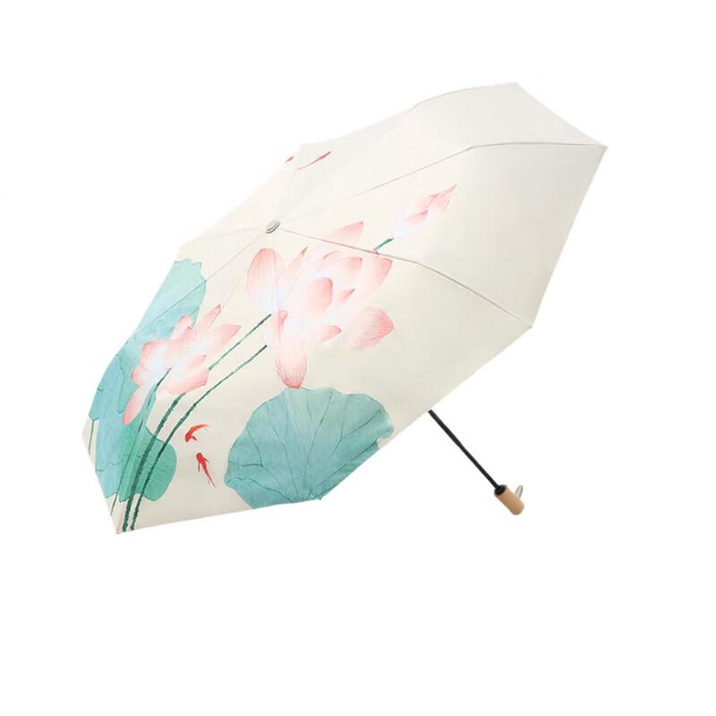 Paradise Three-Fold Double-Layer Sun & Rain Umbrella