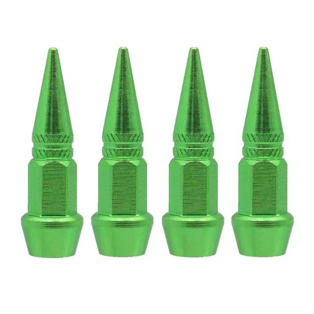 New 4pcs Long Pointed Tire Valve Caps for Automobiles and Motorcycles Tire Valve Cover Wear Parts Car Accessories