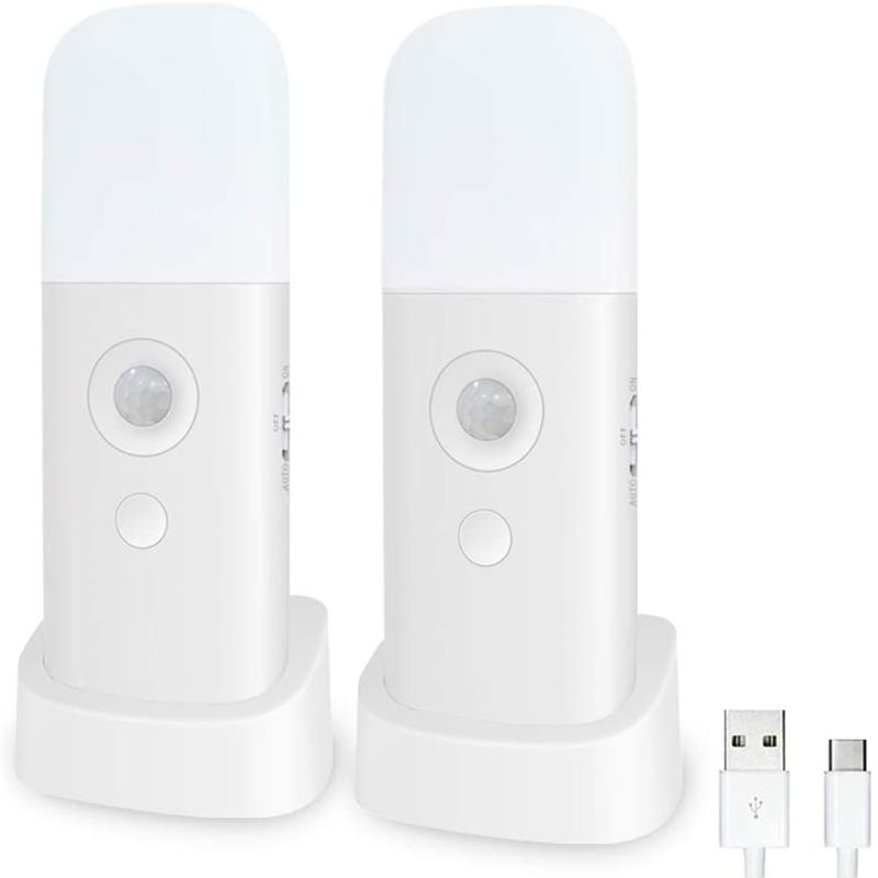 Nachtlicht mit Bewegungssensor für den Innenbereich, wiederaufladbares dimmbares LED-Licht über USB, tragbare bewegungsaktivierte Nachtlampe für Kinderzimmer und Schlafzimmer