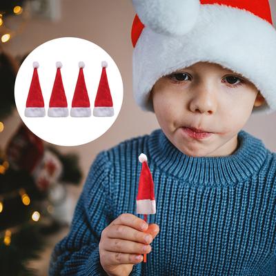 Christmas Lollipop Hats Festival Party Supplies Xmas Lollipop Cover Creative Chic Ornament for Kitchen Utensils Soda Wine Bottle