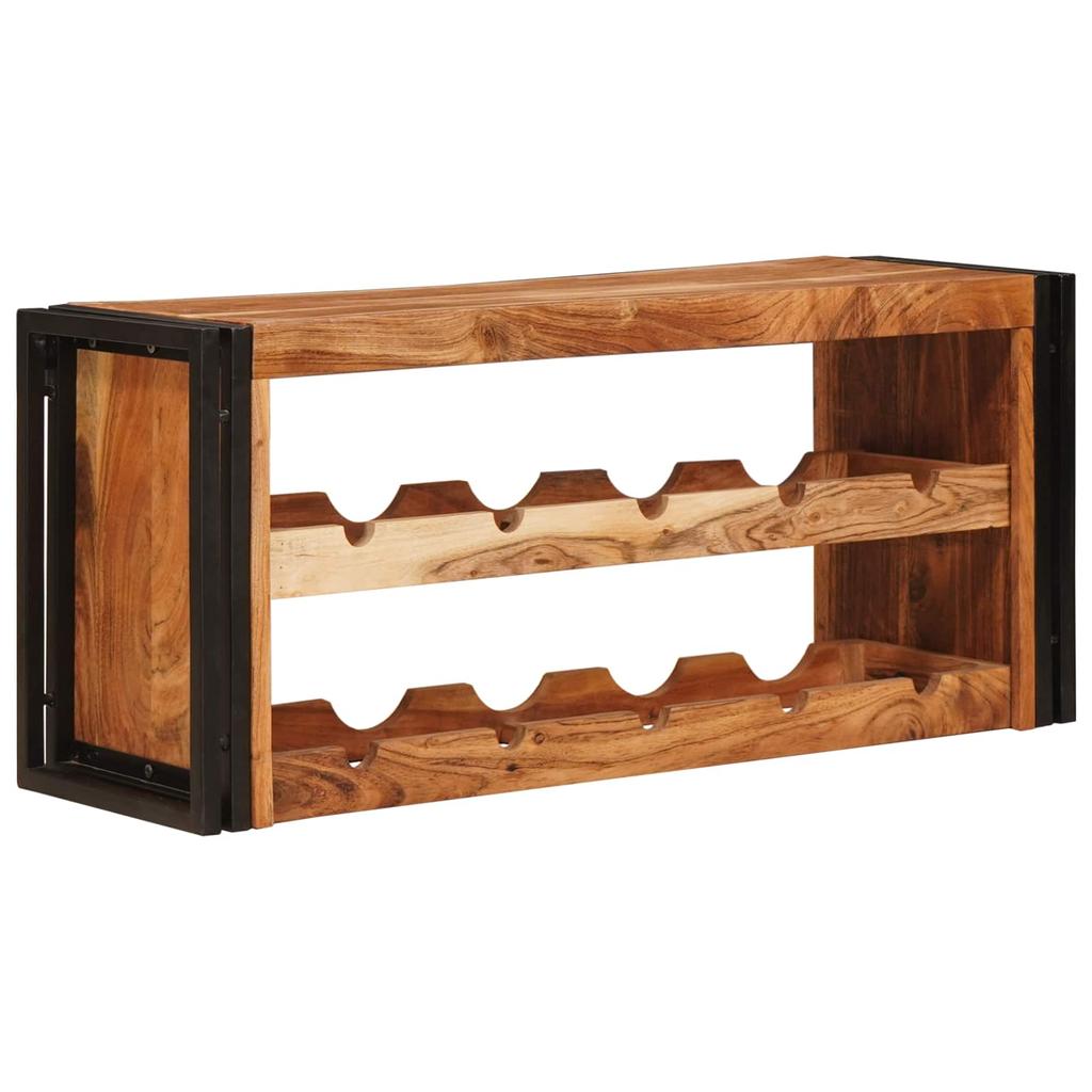 Wine Rack Brown 100 X 45 X 33 Cm Solid Acacia Wood