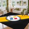 Pittsburgh Steelers Design Crystal Velvet Rug Soft Decorative Mat for Bedroom Entrance