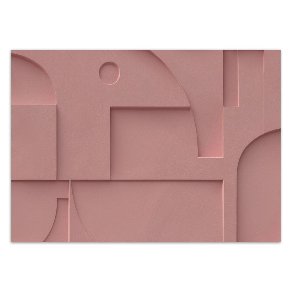 Wallpaper Pink Relief Geometry
