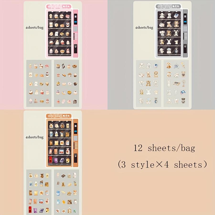 

4 шт./пакет Каваий Канцелярские Наклейки Торговые Автоматы Планер Мобильные Наклейки Скрапбукинг DIY Ручной Учет Коллажная Декорация