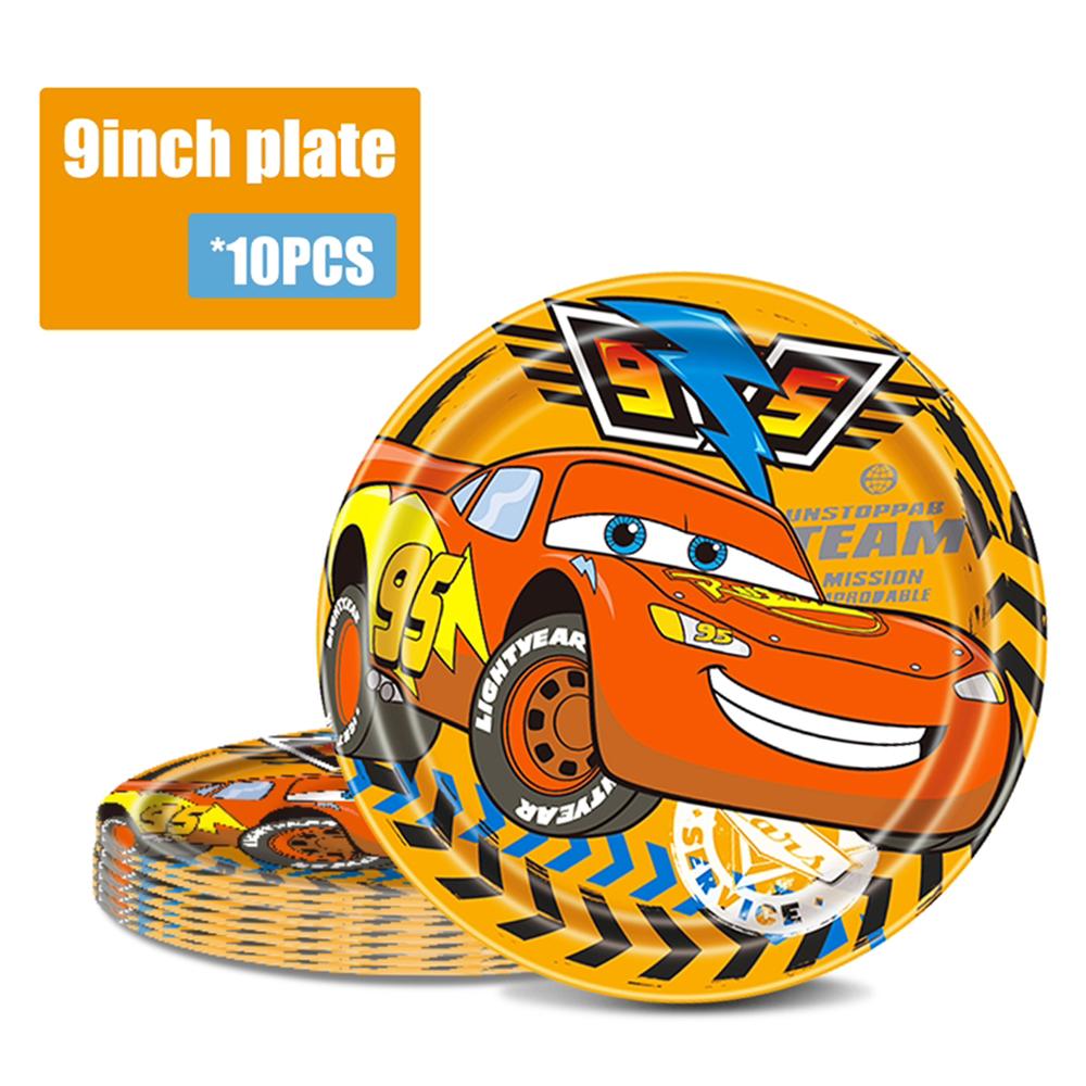51pcs Racing Car McQueen Tableware Set Includes Plates Cups Napkins Tablecloth