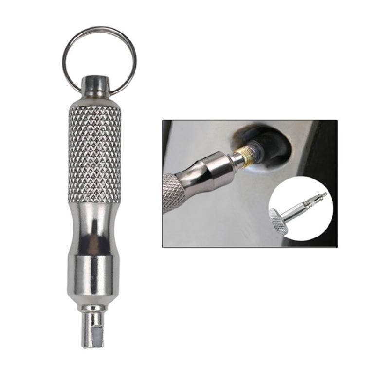 Practical Convenient Lightweight Tire Valves Wrench Keychain Disassembly Tool Suitable For Quick Access During Long Trip