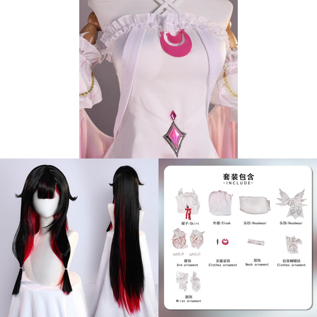 Genshin Impact Cosplay Costume For Girls With Accessories And Wig For Anime Role Play